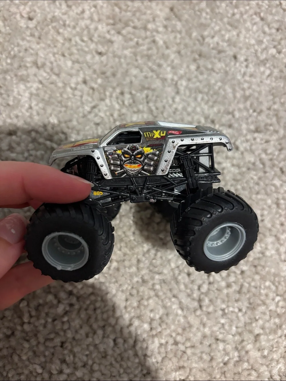 Kids Monster Truck Toy Set - Green, Blue, Silver, Brown